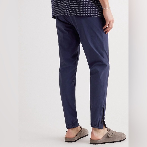 Onia 360 Tech Slim Fit Tapered Stretch Nylon Trousers Joggers Navy Blue Size 30 - Picture 2 of 12